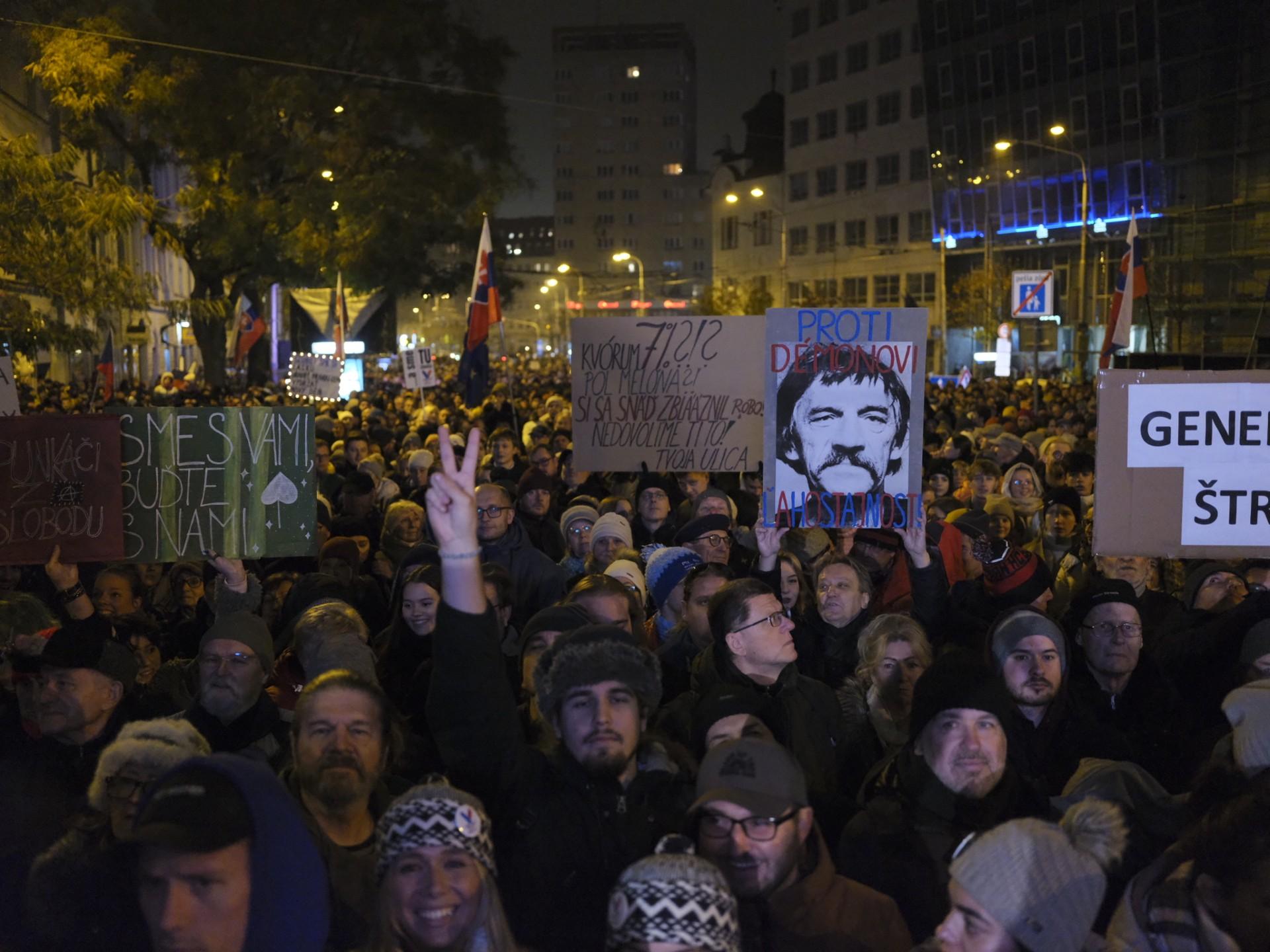 Zhromaždenie za slobodu a demokraciu.