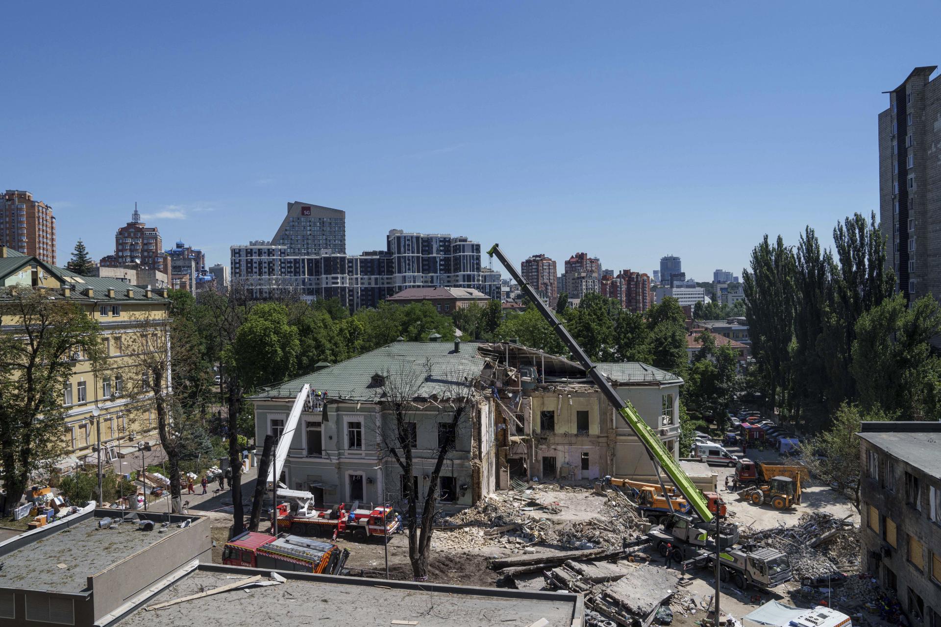 Detská nemocnica Ochmatdyt v centre Kyjeva.