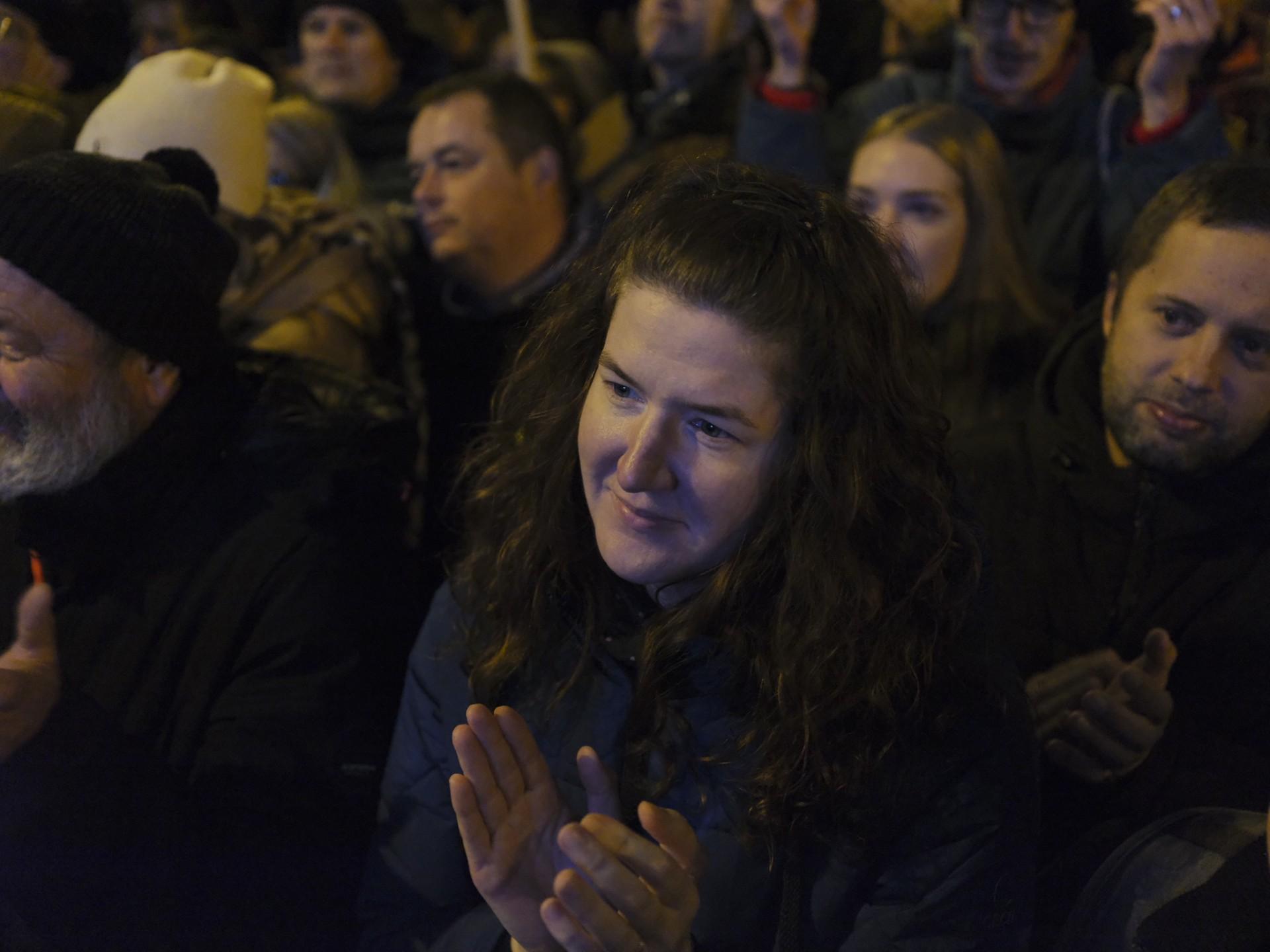 Zhromaždenie za slobodu a demokraciu.