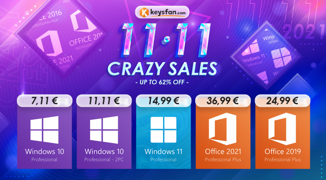 Získajte Windows 10 za 7,11 EUR a Office 2021 za 36.99 EUR