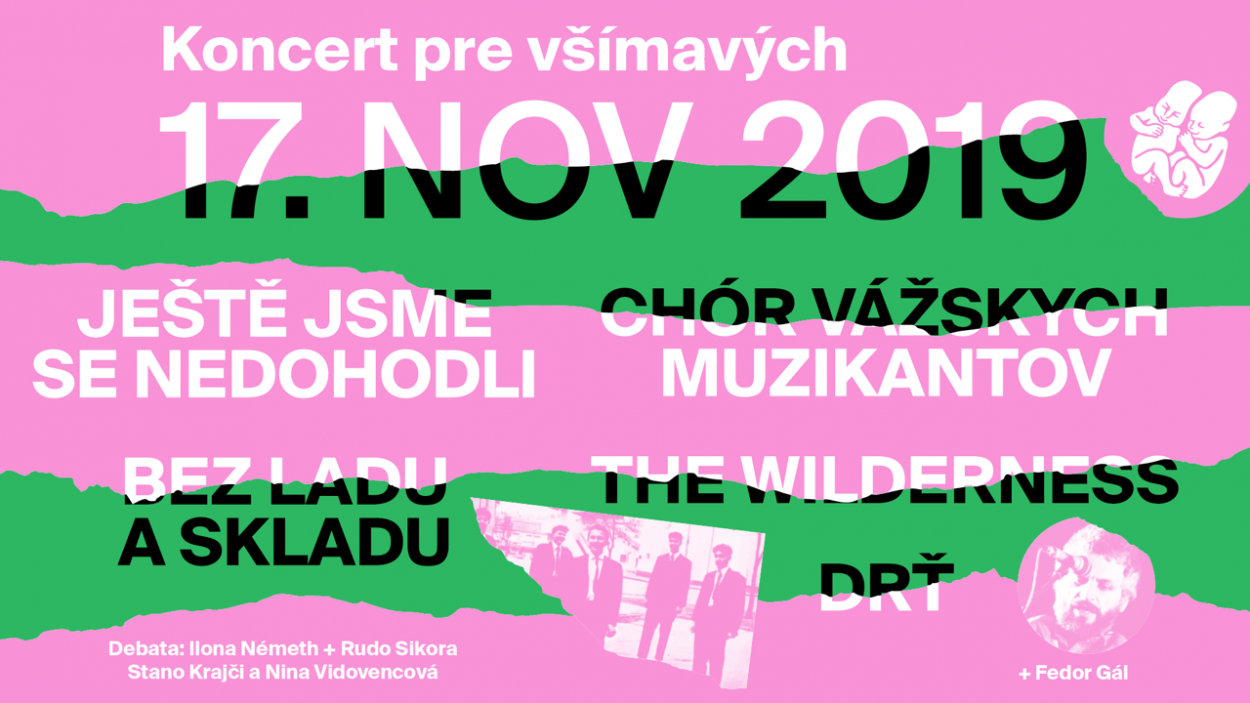 Koncert pre všímavých 17.11. v Umelke a vo Fuge  17. NOVEMBER 2019 – BRATISLAVA