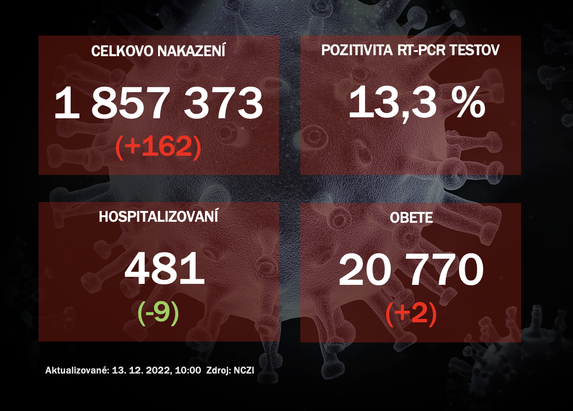 Koronavírus ONLINE: PCR testy v pondelok odhalili 162 pozitívnych