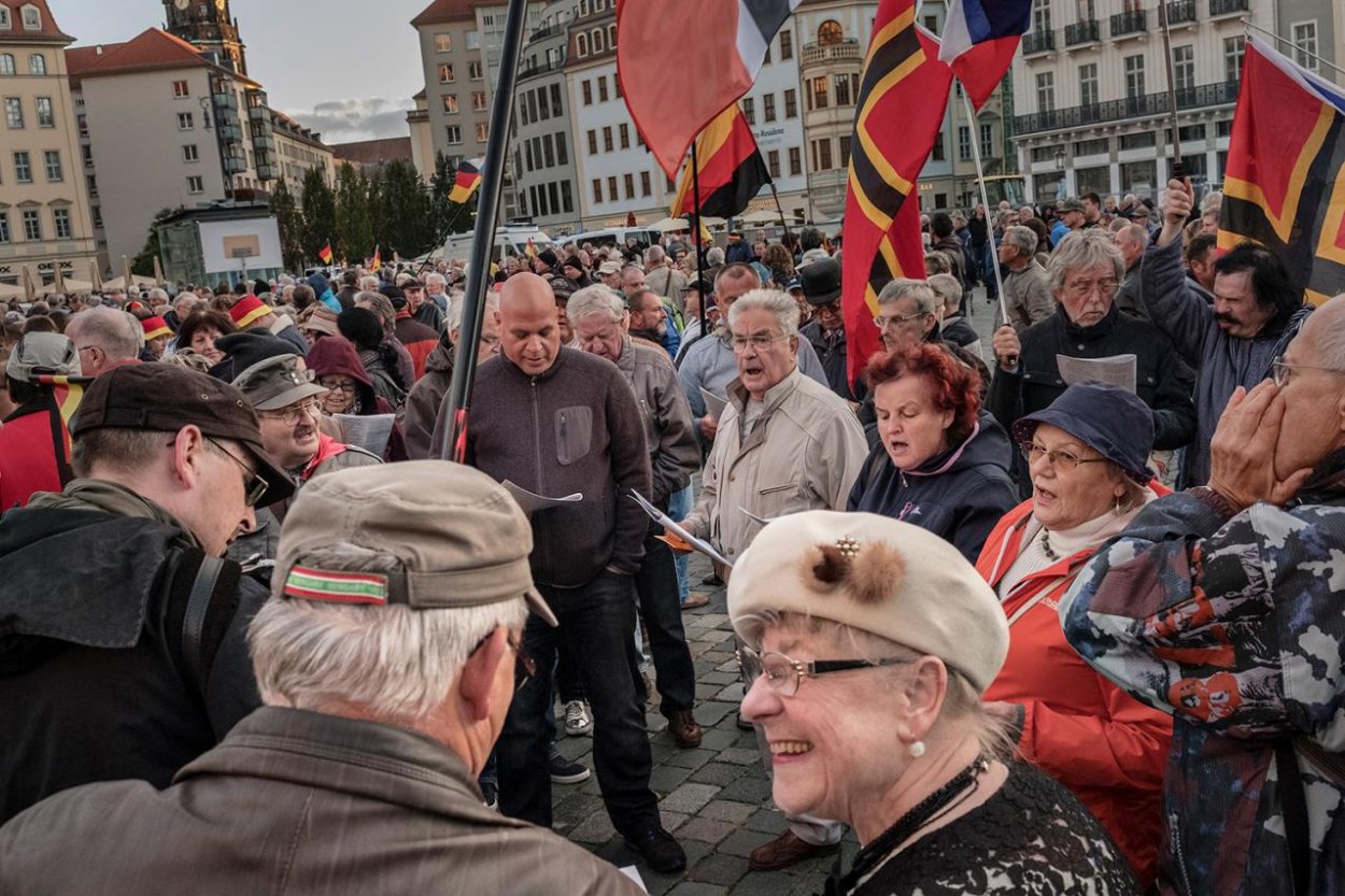 Pochodovali sme s nemeckými nacionalistami