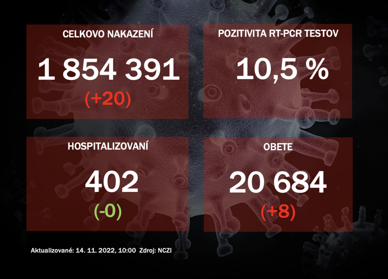 Koronavírus ONLINE: PCR testy v nedeľu odhalili 20 pozitívnych