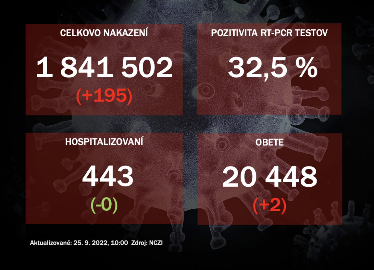 Koronavírus ONLINE: PCR testy potvrdili v sobotu 195 pozitívnych na koronavírus