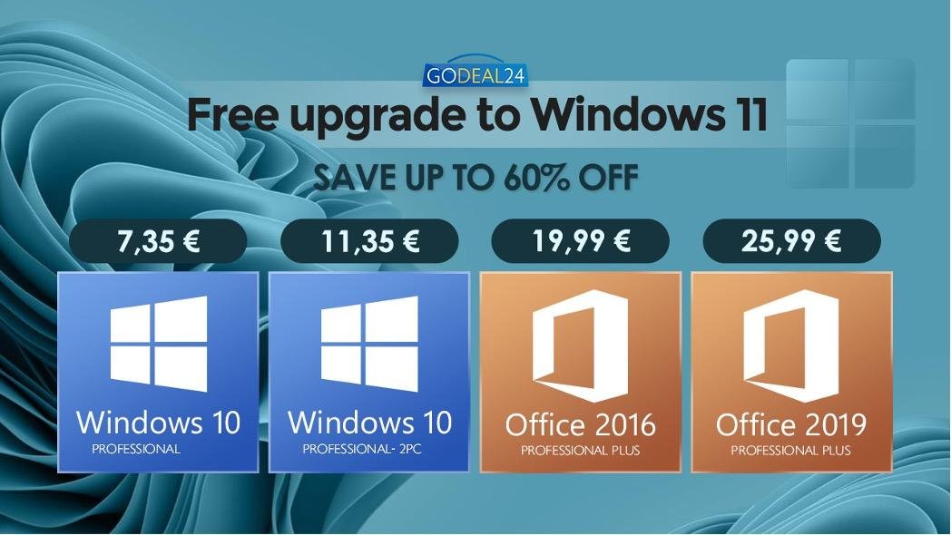 Godeal24.com: Windows 10 za 7€ a jeho upgrade na Windows 11 v októbri