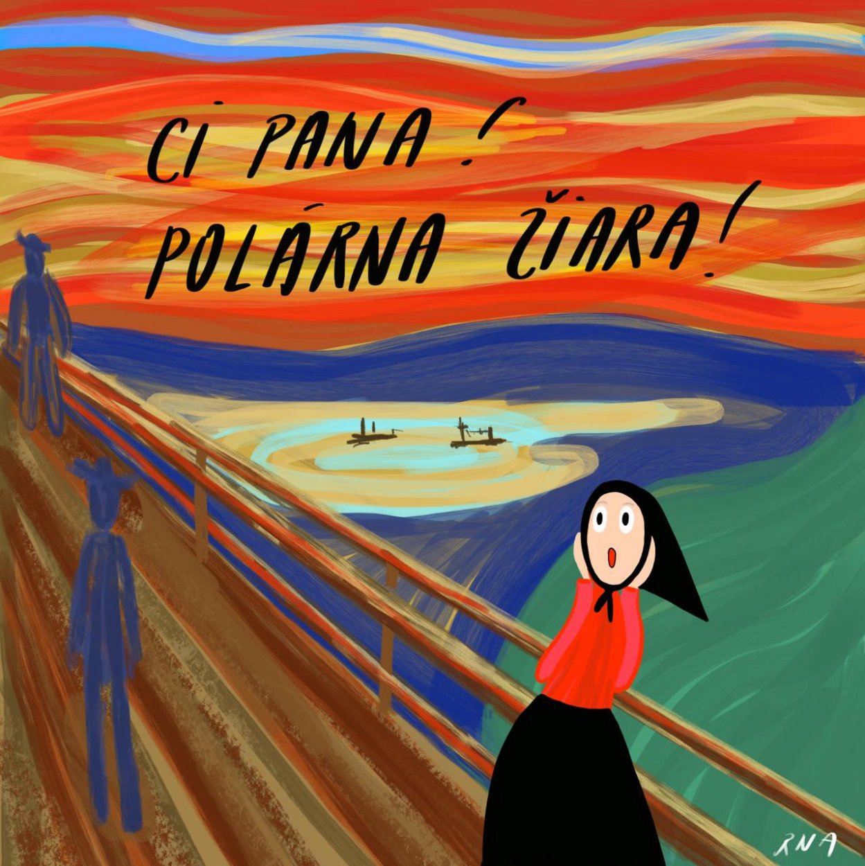 Rosie Naive Art: Polárna žiara