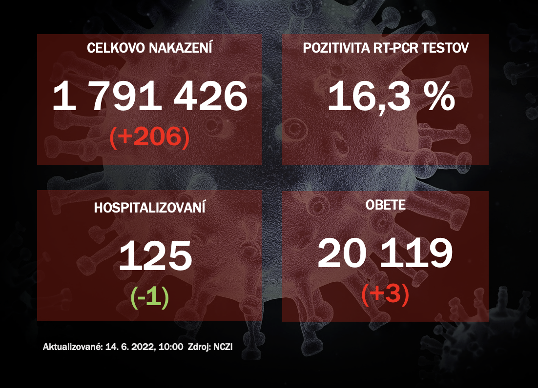 Koronavírus ONLINE: PCR testy potvrdili v pondelok 206 pozitívnych