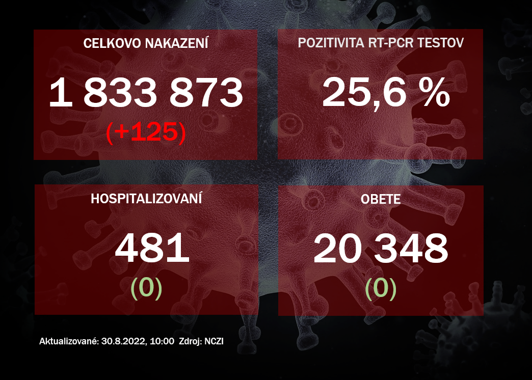 Koronavírus ONLINE: PCR testy potvrdili v pondelok 125 pozitívnych na koronavírus