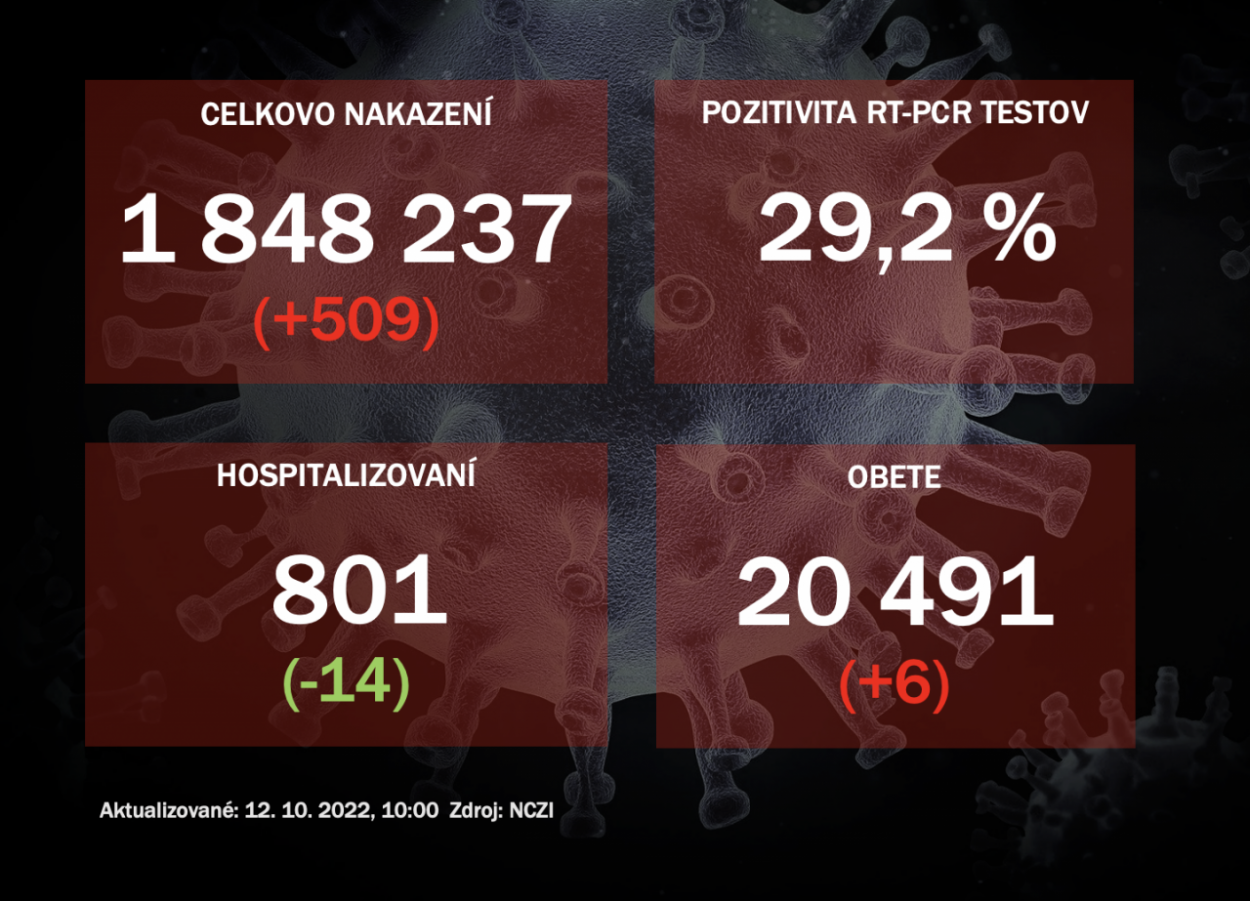 Koronavírus ONLINE: PCR testy v utorok odhalili 509 pozitívnych