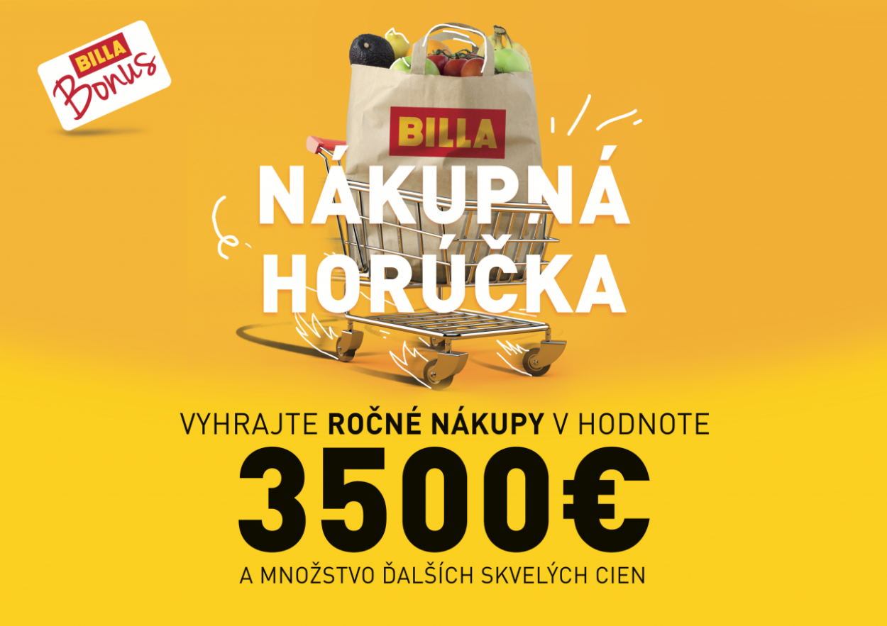 Vyhrajte spolu s BILLA ročné nákupy v hodnote 3 500 eur