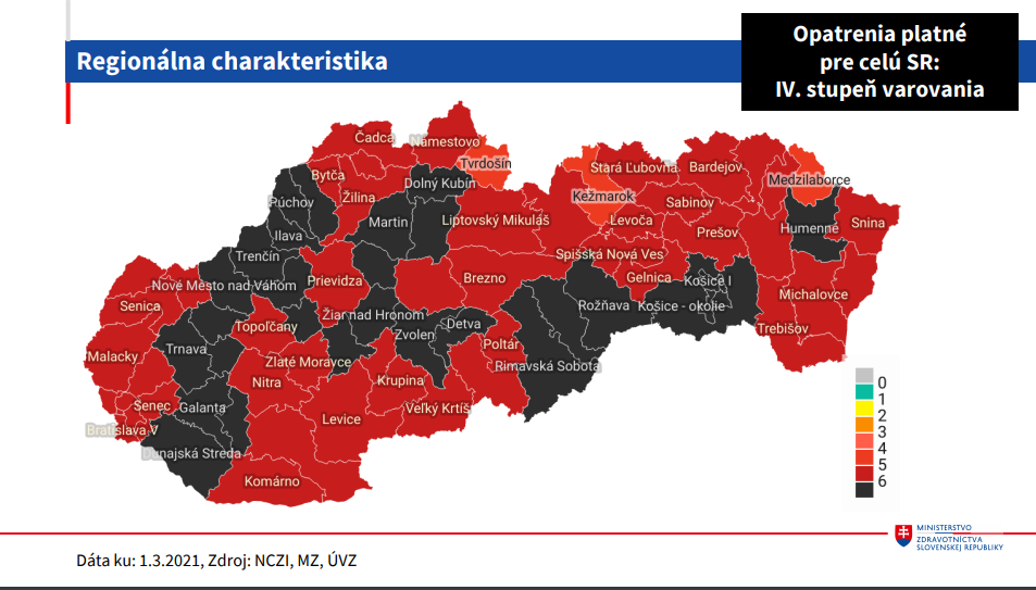 Oddnes platí nové delenie okresov, celkovo je už 30 čiernych. V ktorej farbe je váš okres?