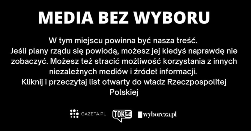 Poľské médiá sa vypli, protestujú proti novej dani. Je ohrozená nezávislosť, tvrdia