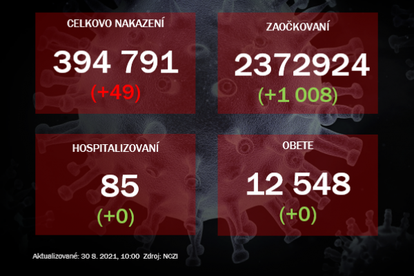 V nedeľu pribudlo 49 prípadov, pozitivita rastie