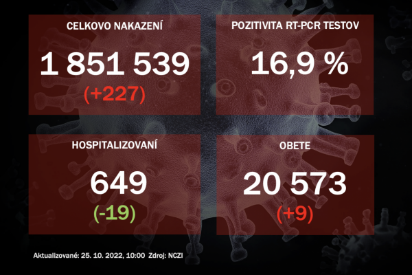 Koronavírus ONLINE: PCR testy v pondelok odhalili 227 pozitívnych