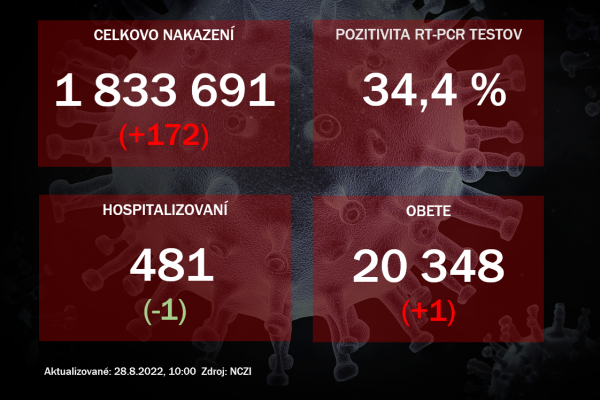 Koronavírus ONLINE: V sobotu odhalili PCR testy 172 pozitívnych