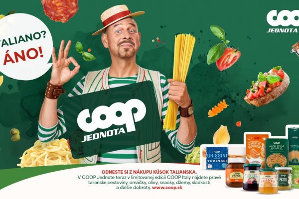 COOP Jednota prináša v spolupráci so spotrebným družstvom COOP ITALIA limitovanú edíciu talianskych chutí