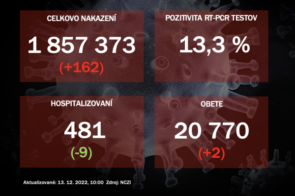 Koronavírus ONLINE: PCR testy v pondelok odhalili 162 pozitívnych