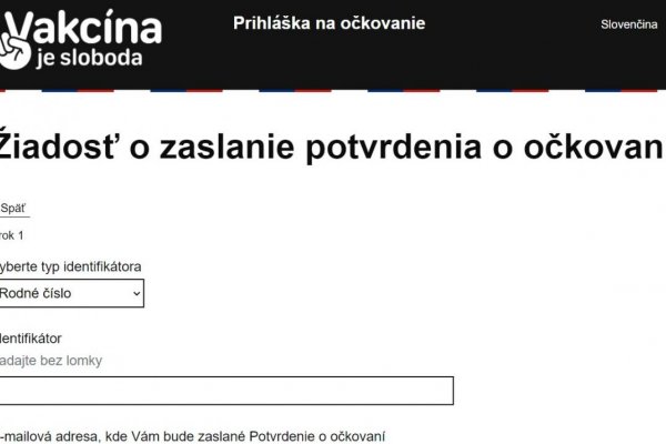 Zaočkovaní už môžu požiadať o očkovací certifikát. Žiadosť treba vyplniť cez stránku vakcinacia.nczisk.sk