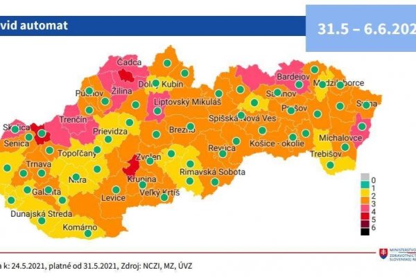 Oddnes platí nové rozdelenie okresov, väčšina je v oranžovej fáze. Čo to znamená?