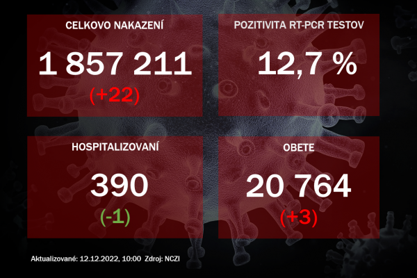 Koronavírus ONLINE: PCR testy v nedeľu odhalili 22 pozitívnych