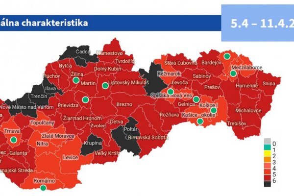 Počet čiernych okresov klesol na desať. Pozrite sa, či je medzi nimi ten váš