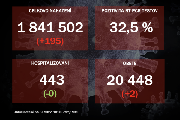 Koronavírus ONLINE: PCR testy potvrdili v sobotu 195 pozitívnych na koronavírus