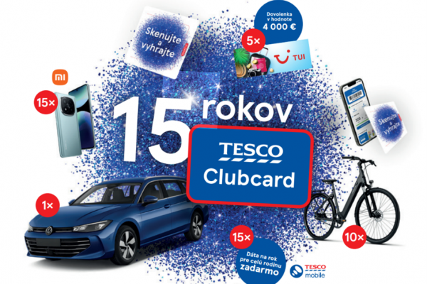 Tesco Clubcard oslavuje 15. narodeniny, zákazníkov odmení za ich vernosť