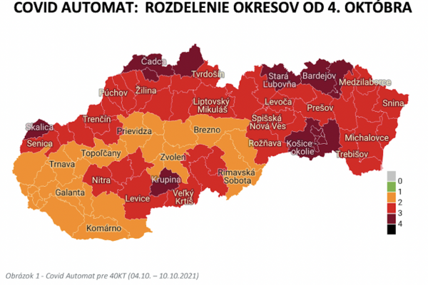 Dáta bez pátosu: Pochvala za rozdelenie okresov od 4. októbra