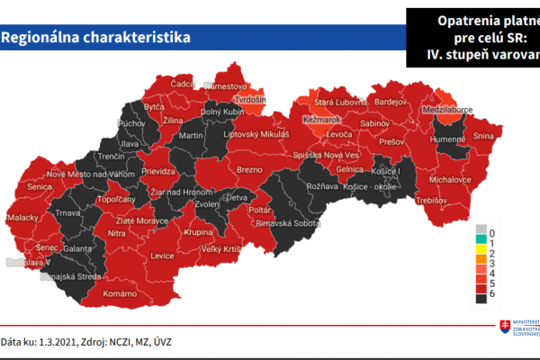 Oddnes platí nové delenie okresov, celkovo je už 30 čiernych. V ktorej farbe je váš okres?